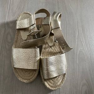 Gold Espadrilles from Saks Fifth Ave